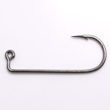 100 - Mustad 32833 Black Nickel 2X Strong Salmon Steelhead Jig Hooks for Molds picture