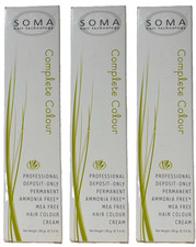 3 Soma Complete Colour Deposit Only Permanent Hair Color  3.5 oz 6N DARK BLONDE picture
