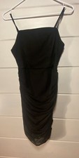 Chic ,Crystal Sky Black Ruched Dress Size M picture