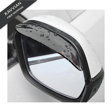 NYTKL 2 PCS Mirror Rain Visor Eyebrow, Rainproof PVC Side Guards Black picture