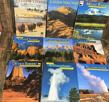8 Vintage Travel Publications Yellowstone Grand Teton Devils Two Mt Rainier VG picture