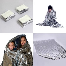 US 15 PACK Emergency Solar Blanket Survival Safety Insulating Mylar Thermal picture