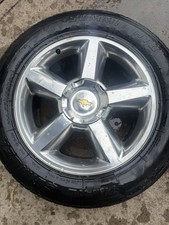 2014 Tahoe OE Wheel 20x8-1/2  tpms Covered Lug Nuts Tapered Spoke Polished  picture