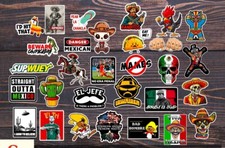 30-Piece Funny Mexican Welder Parody Stickers – Durable, All-Season Vinyl Set picture