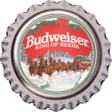 Budweiser Silver Bottle Cap - Holiday Clydesdales picture
