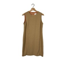 Emanuel Ungaro Sleeveless Dress Size 8 Tan Classy Business Casual Office Luxury picture