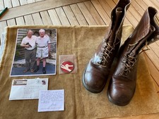 Authentic WW2-Korea Corcoran Brown Leather Paratrooper Jump Boots 12 AA picture