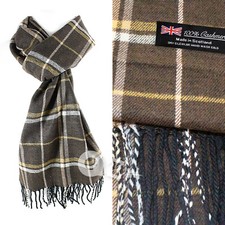 Mens Womens Winter Warm SCOTLAND Made 100% CASHMERE Scarf Scarves Plaid Wool picture