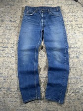 Vintage 70s Levi's 505 Jeans Men's 36x34 Orange Tab Made in USA Blue Denim picture
