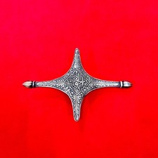 Old Vintage Indo Persian Mughal Ottoman Islamic Silver Gilt Crossguard Shamshir picture