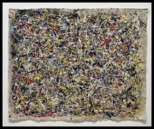 Jackson Pollock Painting -  Abstract EXPRESSIONIST - Very LARGE  HEAVY canvas picture