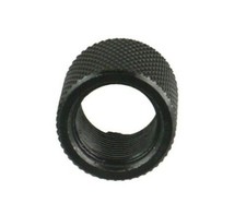 Black Fits Glock 9mm 1/2x28 TPI Muzzle Brake Thread Guard / Cap - Steel Anodized picture