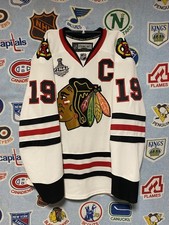 Jonathan Toews Authentic Chicago Blackhawks 2010 Stanley Cup Jersey Reebok 52 picture