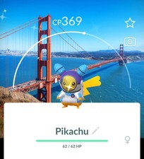 Pokémon Shiny Pikachu wear Cosmog-themed spacesuit  San Francisco Background picture