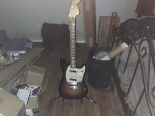 Fender American Performer Mustang Electric Guitar 3-Color Sunburst RH Hard Case picture