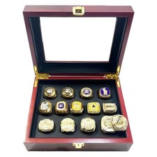 Los Angeles Lakers Kobe Bryant &Lebron James 13 Championship Rings Set with Box picture