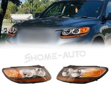 For 2007-2012 Hyundai Santa Fe Halogen Headlights Headlamps Assembly LH+RH picture