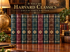 Harvard Classics, Collector's Edition, colorful set, 9 vols, full leather picture