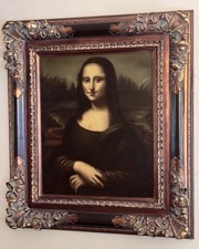 Stunning Vintage Replica of Monalisa Painting By Leonardo da Vinci With Framed picture