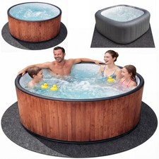 Upgraded 80 * 80 inch Round Hot Tub Mat, Extra Large Inflatable Hot Tub Pad O... picture