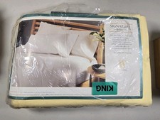 VTG Signature Wamsutta King Sheet Set 280 Thread Count Sunlight Yellow NOS picture