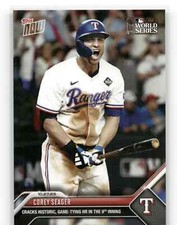 COREY SEAGER World Series HR in 9th 2023 Topps Now #1051 Texas Rangers, PR: 1374 picture