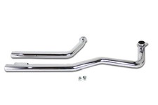 Shovelhead Exhaust Straight Pipe Set Chrome Shotgun fits Harley Davidson picture
