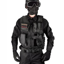 Military Tactical Vest Molle Adjustable Army Assault Combat Plate Carrier Black picture