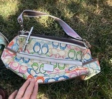 Coach Scribble Multicolor C Signature Handbag Purse picture