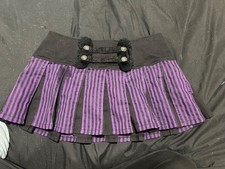 Rare vintage black and purple striped tripp nyc skirt size large, hardly worn picture