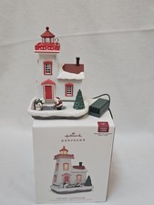 2018 Hallmark Keepsake Holiday Lighthouse Christmas Ornament #7 Hockey Santa  picture