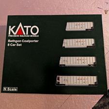 KATO N Scale/N Gauge Bethgon Coalporter Gray Freight Car 8-Car Set picture