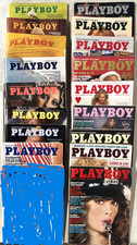 VINTAGE PLAYBOY MAGAZINE LOT OF 17 ISSUES 1970- 1984 W/CENTERFOLDS picture