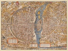 1550 Paris France Vintage Historic City Map - 18x24 picture