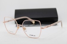 NEW FURLA VFU835 COL.08FC ROSE GOLD PINK GOLD AUTHENTIC EYEGLASSES 54-16 picture