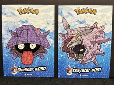 SHELLDER X CLOYSTER LOT - POKEMON CRYSTAL CARD COLLECTION CCG CRACKED HOLO picture