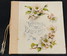 1910 WEDDING BLOSSOMS Antique Marriage Book Whitehead Woelfel Portland Oregon picture