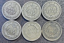 Lot Of 6 Indian Head Pennies 1859,60,62,63,64 picture
