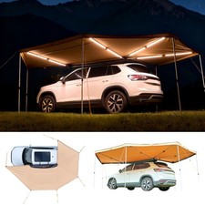 VEVOR 270 Degree Awning with LED Lights 133 sq.ft UV50+ Driver Side Car Awning picture