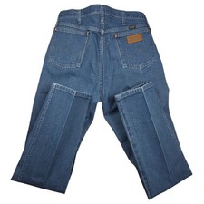 Wrangler 13MWZ Cowboy Cut Jeans Mens 38x36 Blue HEAVY STARCH Vintage 90s Western picture