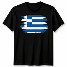 Greek Flag T-Shirt Distressed Greece Pride Graphic Unisex Tee Sizes S-5XL picture