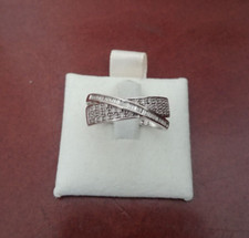 Authentic Ciemme 10K White Gold .58 CTW Round/Baguette Natural Diamond Band Ring picture