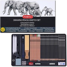 Drawing Sketching Pencil Set, 34 Pack Pro Art Pencil Kit with Graphite Pencil... picture