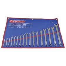 Westward 4Pl91 Combination Wrench Set, Satin, 7-27Mm, 17Pc picture