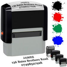 Custom Self-Inking Rubber Stamps Personalized Return Address Up to 3-8 Lines picture