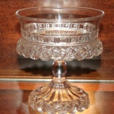 MINT 1896 Rare Antique EAPG By DALZELL GILMORE LEIGHTON PEDESTAL BOWL Compote picture