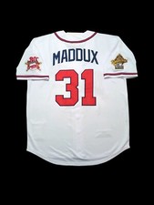 Greg Maddux Atlanta Braves 1995 Men's Home White World Series Baseball Jersey picture