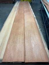 ONE OF A KIND Mahogany Raw Wood Veneer 2 sheets 15' x 12.5'' L1 picture