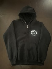 Rammstein Black Full Zip Hooded Hoodie Front & Back Logo Graphic Print Men's picture