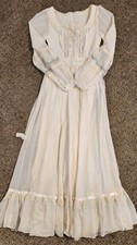 VINTAGE GUNNE SAX FLORAL EMBROIDERED LACE PRAIRIE MAXI DRESS SIZE JUNIORS 11 picture